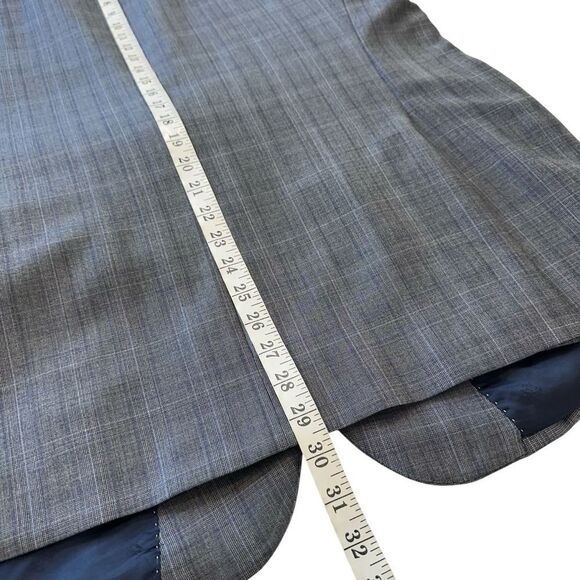 Jos A. Bank Reda Wool RESERVE Blue Grey Glen Check Tailored Fit Sports Coat 46S - Picture 9 of 13